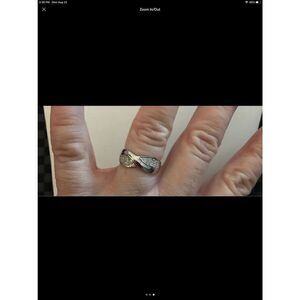 1 Ct Pave Round Cut Sim Diamond Crossover Band Ring Sz 9~Platinum/925 SS